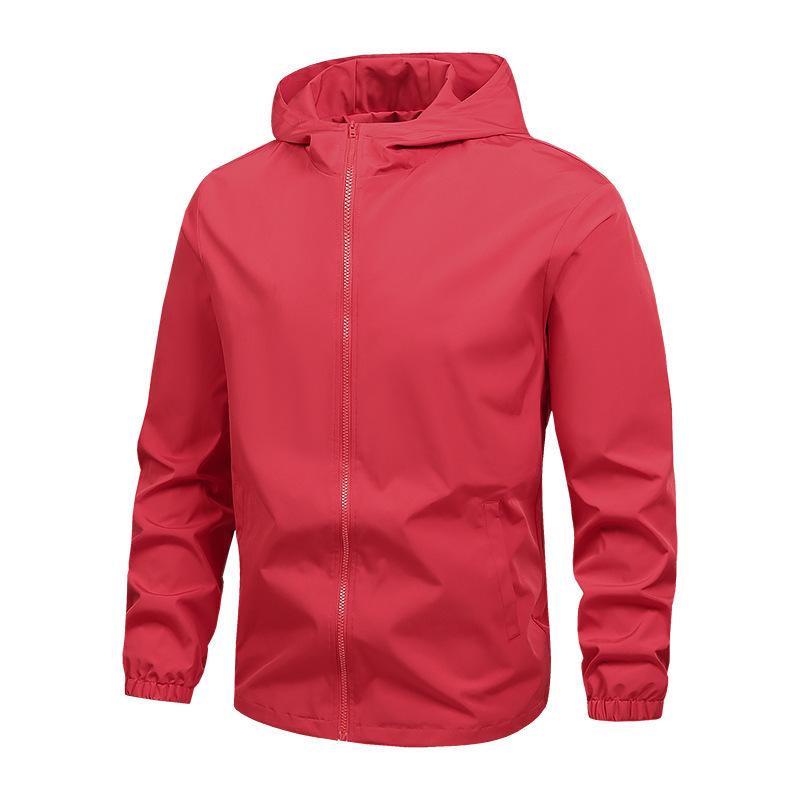 E-commerce 2025 Men s Autumn Hooded Sports Jacket: Casual, Loose, Solid Color Trend XXL