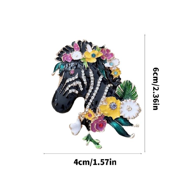 Seamless Magnetic Fastener Zebras Inspired Brooch Sustainable Recycled Material Zebras Print Magnetic Pin Fashion Jewelry