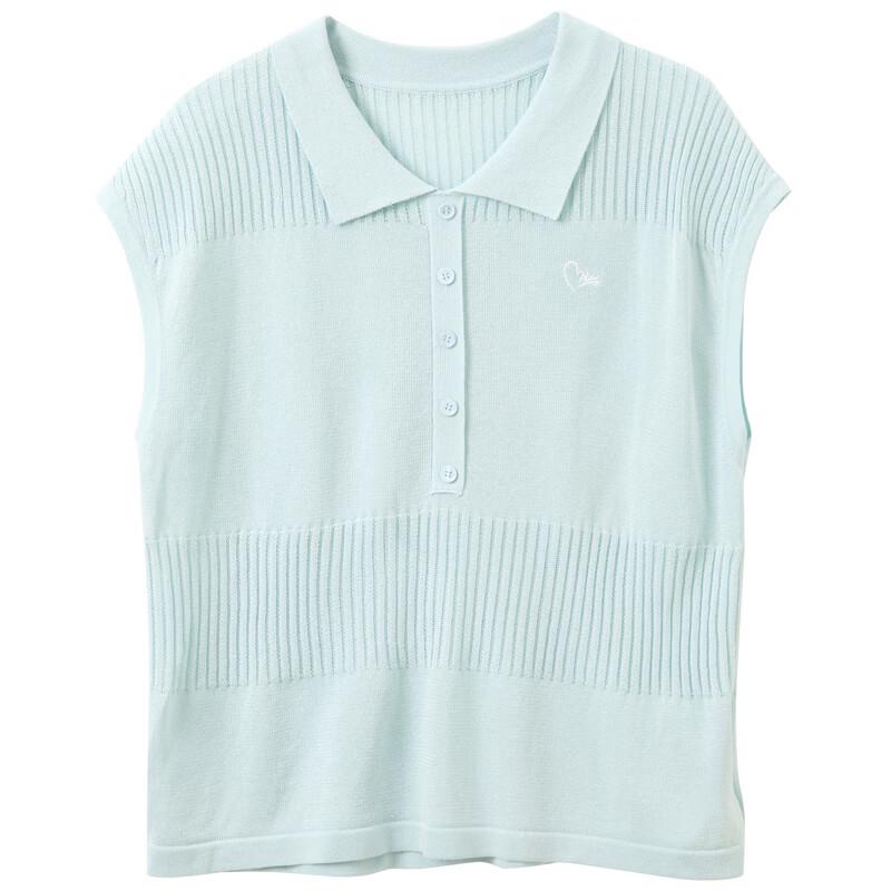 Women's Lightweight Embroidered Lapel Knit Top