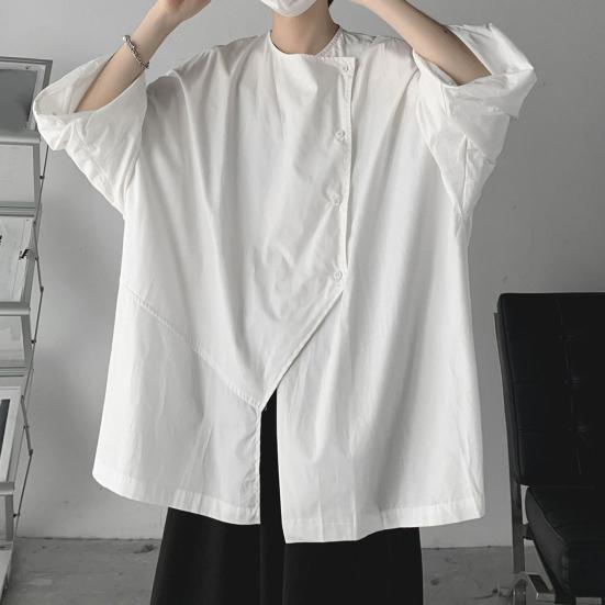 Camiseta de verano para hombre, elegante, de manga tres cuartos, suave, para primavera y otoño