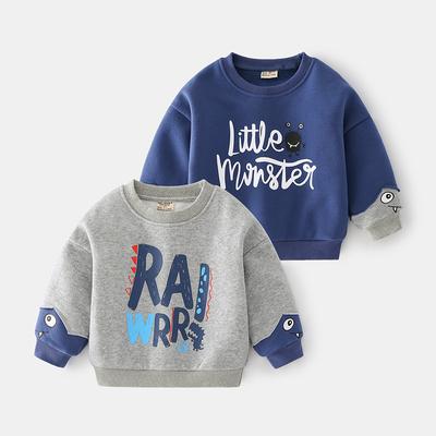 Boys Sweater Autumn and Winter Children's Fleece Top Long Sleeve Foreign Style Children's Clothing Baby Jumper Autumn Fashion