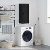 Wall Mounted Cabinet Black Oak Effect 34.5 X 34 X 90 Cm
