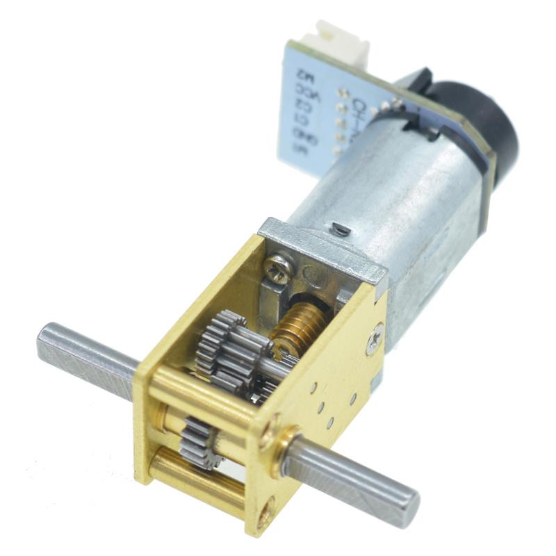 1218 N20 Worm Gear Motor Encoder DC 3V 6V 12V Single Dual Shaft Geared Motor Electric Mini Micro Low Speed Metal Gear Motor