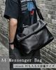 UNISOUL Crossbody Shoulder Bag with 5 Perfect for and Made of PU Men's Pockets, Casual, Black, Commuting, Lightweight, Water-Repellent, Leather.