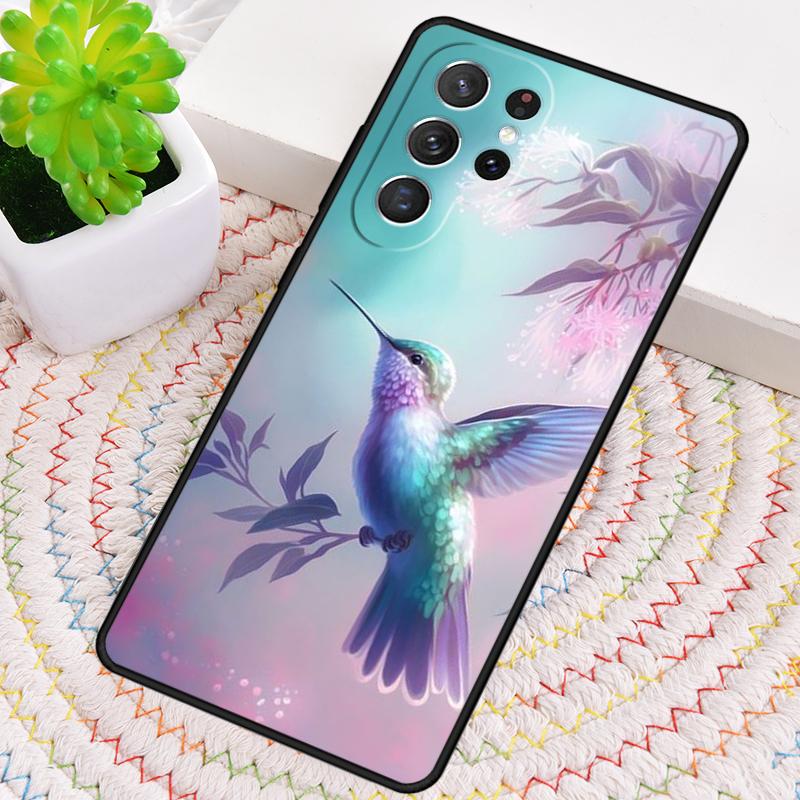 Lovely Birds Hummingbird soft Silicone Phone Case For Samsung Galaxy note 10 pro S26 S25 S24 S23 S22 S21 Plus Ultra Capa Cover