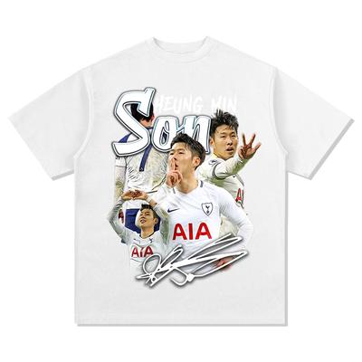 2025 Men's Sumnmer Cotton T-shirt Son Heung-min South Korean Hotspur Print Football Series American Style Short Sleeve T-Shirt