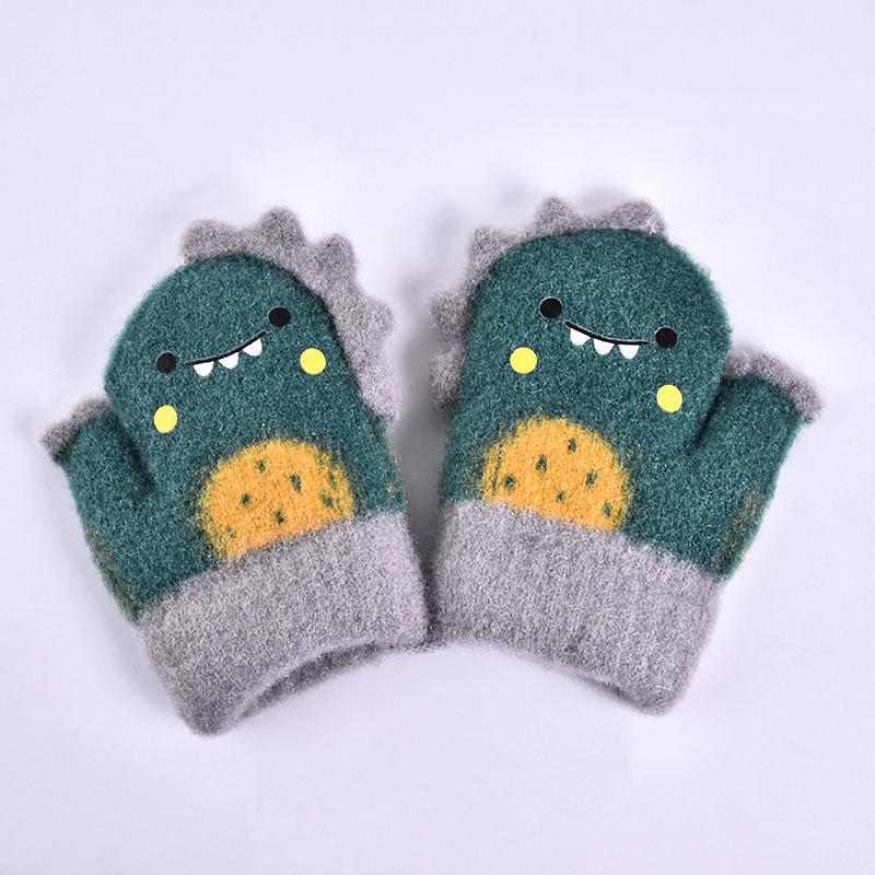 1 Paar Süße Kawaii Cartoon Dinosaurier Verdickte Warme Säugling Baby Jungen Mädchen Winter Warme Handschuhe Neugeborenen Fäustlinge Kinderhandschuh