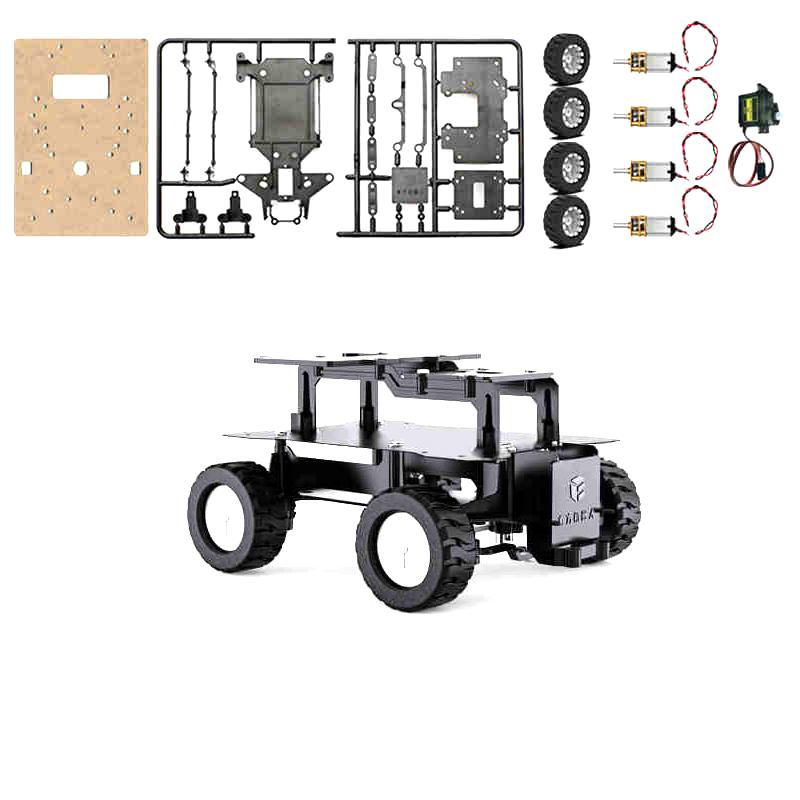 Acrylic 4WD Robot Car Motor Ackerman Omnidirectional Tracking Chassis  For Arduino STM32 ESP32 Programmable Robot Car DIY Kit