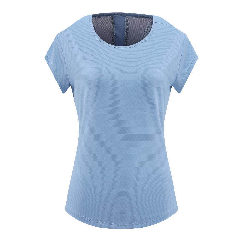 

Женская дышащая летняя спортивная футболка - Влагоотводящая, с круглым вырезом, с коротким рукавом, стиль для танцев и фитнеса XL