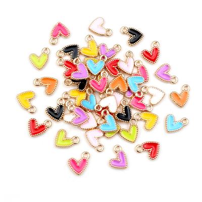 30-50Pcs 9x10mm/15x13mm Small Alloy Heart Charms Cute Love Pendants For DIY Bracelet Necklaces Jewelry Making Accessories