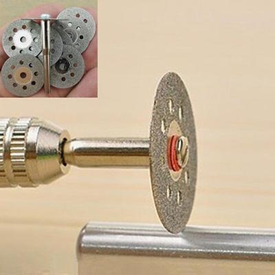 10 Stück Rotationswerkzeug Kreissägeblätter Trennscheiben Für Diamantzubehör Mini Bohrmaschine Elektrowerkzeug mit 2 Stück Dorn