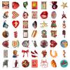 50 Retro Y2K Waterproof Decorative Stickers for Notebooks & Suitcases - DIY Decals Set
