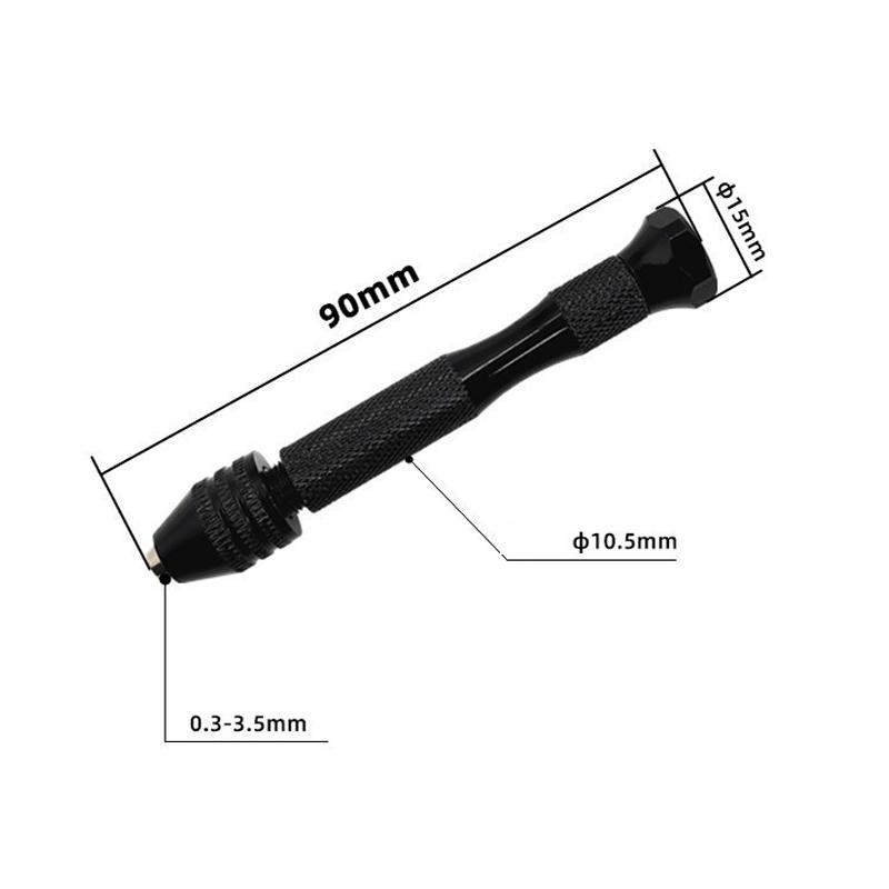 

Ручные инструменты из алюминиевого сплава, вращающиеся тиски-отвертка, ручная дрель, патрон, инструмент для ремонта часов, часовой мастер, ювелирное дело, пробивка чёрный