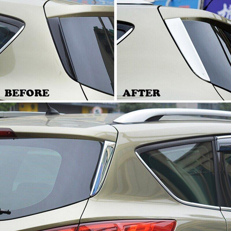 For Ford Escape Kuga 2 2013 2014 2015 2016 2017 2018  Chrome Rear Window Spoiler Cover Trim Pillar Posts Decoration