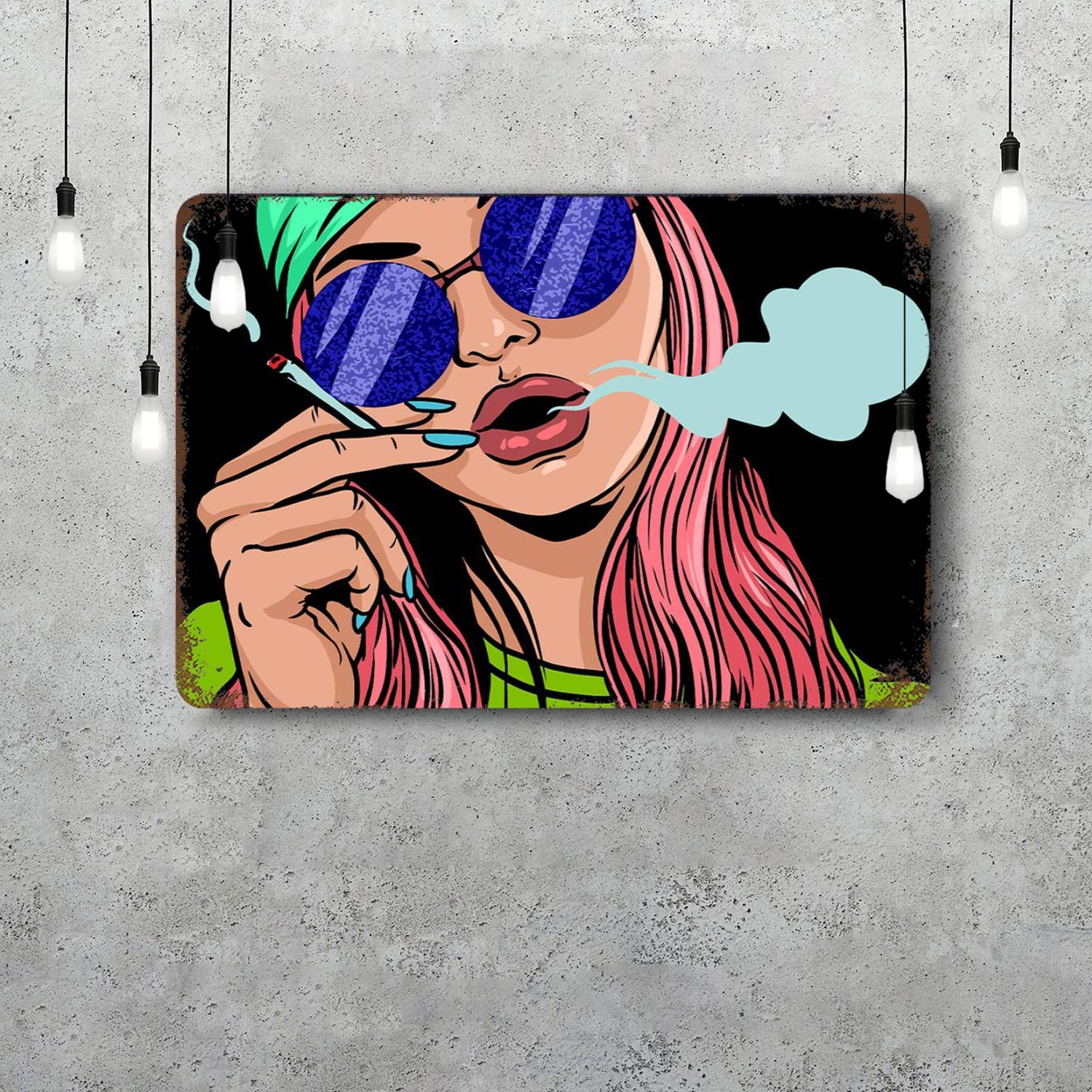 

psychedelic Vintage Metal Tin Signs Posters Decor Retro Metal Plaque Wall Art Decor for Garage Bar 20x30cm（7.8x11.8inch）