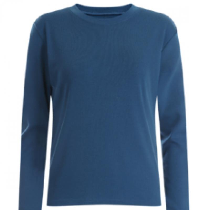 Shop Women Plain Round Span Long Sleeve T shirT Pink Dai Wsh 12094
