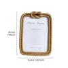 Creative Iron Wire Knot Decor Photo Frame, Resin Material Frame for Desktop Cozy Photo Display, Suitable for Home Photo Decoration