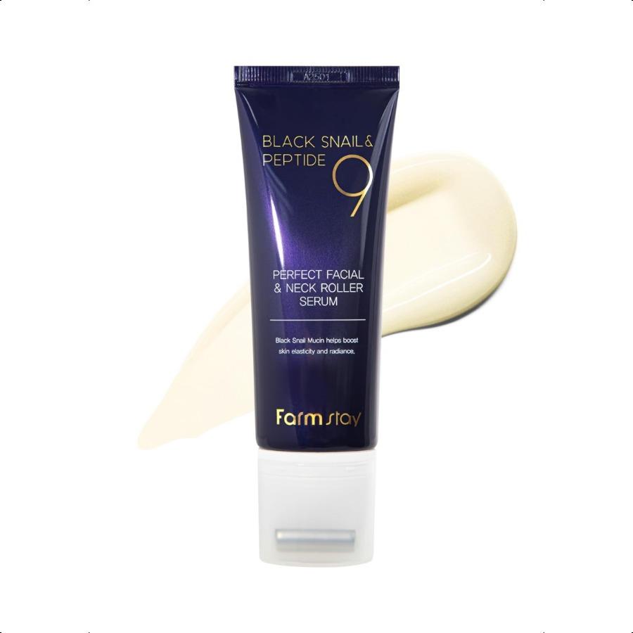 Farmstay Black Snail&Peptide 9 Perfect Facial&Neck Roller Serum 100ml Farmstay Serum100g