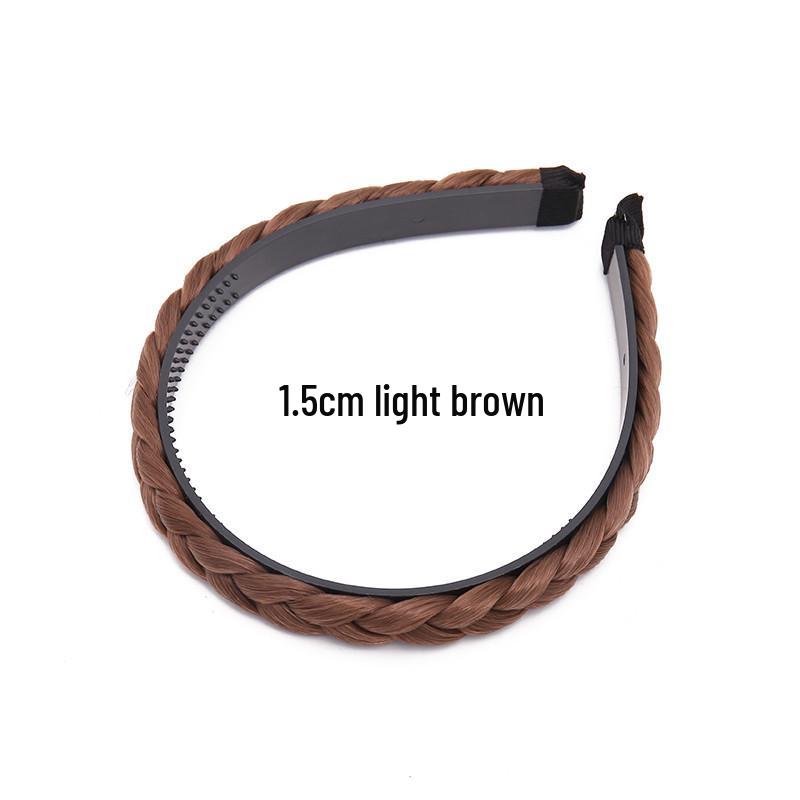 Hand-woven Braided Headband with Non-slip Plastic Teeth