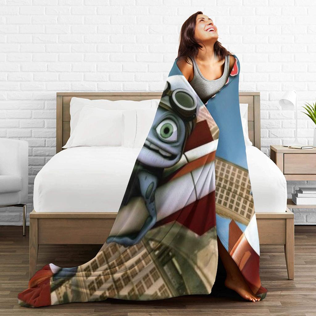 Coperta Cartone Animato Crazy Frog Ultra Morbida Coperte Plaid per Divano 50x60 Pollici Diverse Misure Trapunta Sottile in Peluche