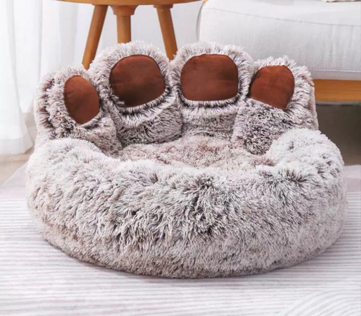 Gemütliches Bärenpfoten Haustier Sofa Bett Warmes Winter Hunde Katzen Nest Weiche Schlafmatte Ganzjahres für Mittlere Große Hunde