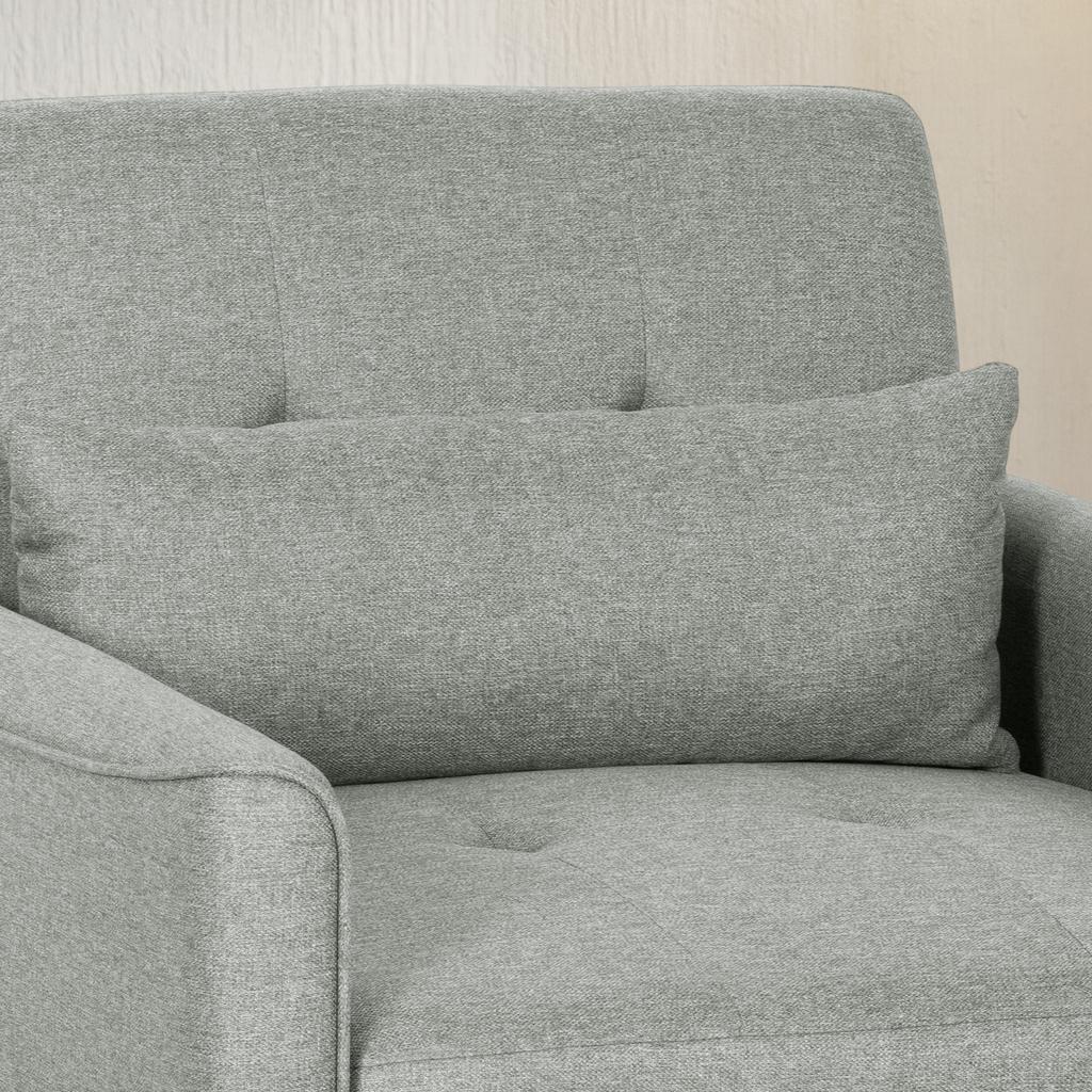 3-in-1 Sleeper Chair, Pull-Out Sofa Bed Chair with Adjustable Backrest, Grey