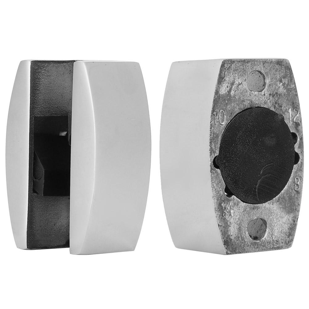 Stainless Steel Door Floor Roller Guide U‑Shaped Swing Stopper Bath Room Accessory for Glass Sliding Doors(Glossy