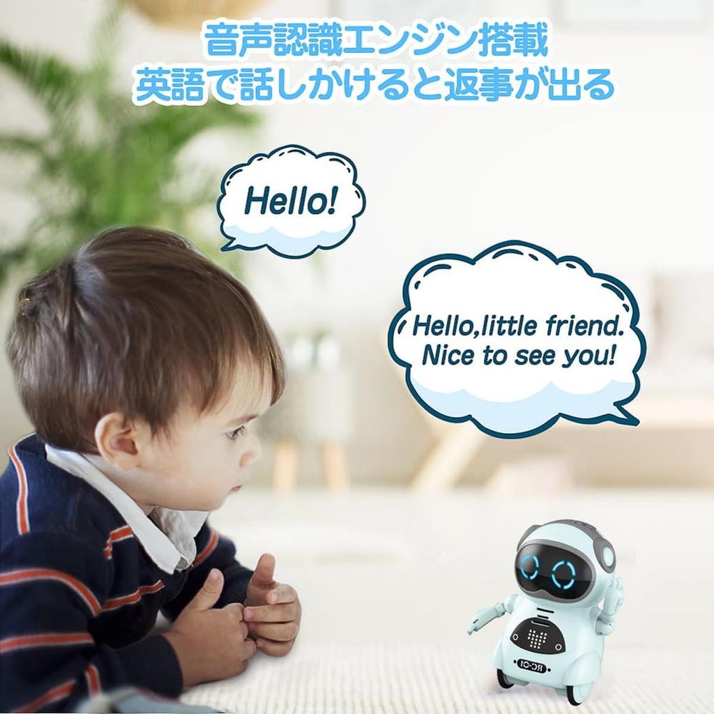 Youcan Robot Pocket Robot Makkelijke Engelse Gesprekken Educatieve Communicatie Verjaardagscadeau voor Jongens Pakket en - Speelgoed, Speelgoed, Robot, [Japans