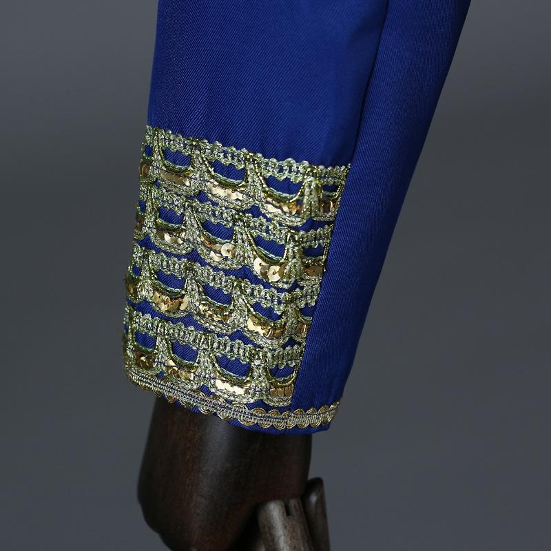 Men's Spanish Bullfighter Costume Stage European Court Performance Costume Bullfighting Costume Embroidered Tassel Three-piece Set