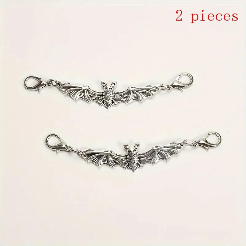 2/6/10Pcs Diy Shoe Accessories Personalized Gothic Alloy Bat Shoe Buckle Charms Decorcasual Shoe And Boot Decoration