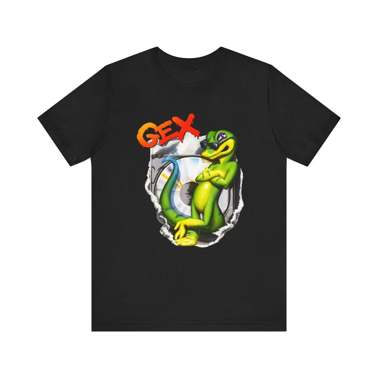 

Gex PS1 3DO 90s Retro Style Cover Art Unisex Jersey Short Sleeve Tee S
