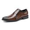 British Trend New Men's Brown Black Lace Up Oxford Shoes Male Luxury Designer Formal Wedding Prom Dress Homecoming Footwear