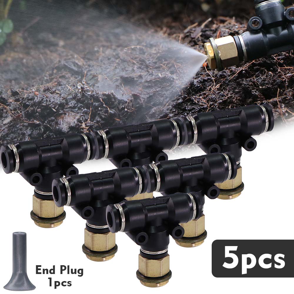 

1/4 1.0mm Low-pressure Misting Nozzles Fine Atomizer Sprayer 6mm Slip lock Quick Connect Garden Irrigation Agriculture Watering