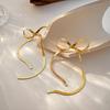 Bow Earrings for Women, 14K Gold Plated Gold Hoop Earrings Trendy Dainty Bow Earrings Gold Jewelry Hoop Earring for Women Gifts