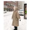 Cappotto Ispessito in Lana d'Agnello Imbottito in Cotone Femminile Inverno Versione Coreana Ampio Lunghezza Media Cappotto Imbottito in Cotone Torta Superare Cappotto Imbottito in Cotone Cappotto