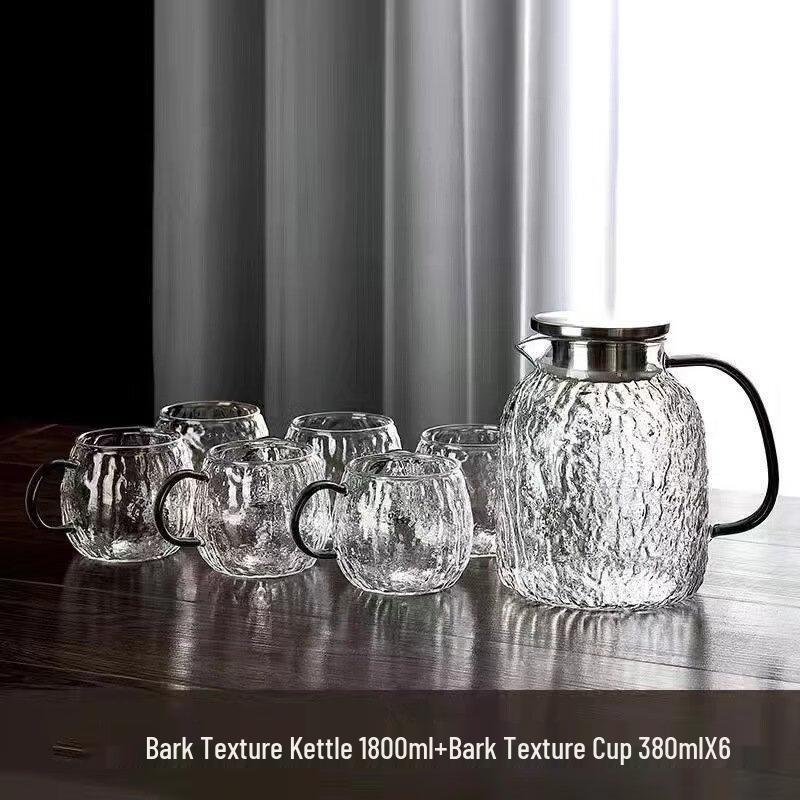 Shangqi Tree Bark Glass Pitcher Set
