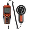 Dělený ruční anemometr, 14℉-140℉, Digitální měřič rychlosti větru CFM s LED podsvíceným displejem, Měří rychlost větru, teplotu větru, průtok vzduchu
