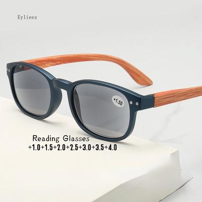 Trendige Business Lesebrille Herrenmode Anti-Blaulicht-Brille mit Stärke +1.0+1.5+2.0+2.5+3.0+3.5+4.0