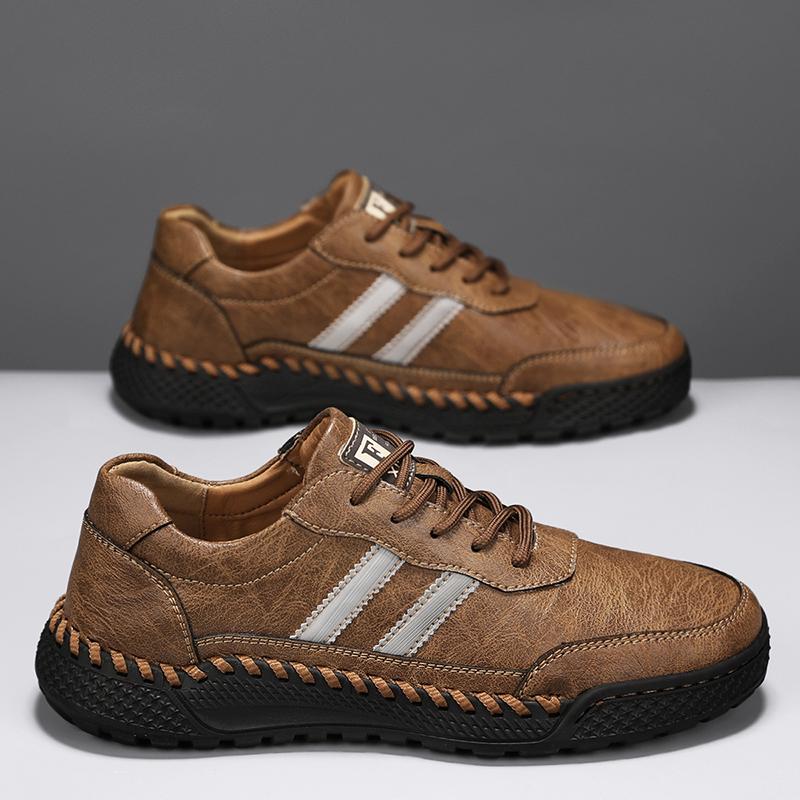 38-46 Herren Retro Echtleder Freizeitschuhe Winter Plus Samt Stiefeletten Frühling/Herbst Herrenstiefel