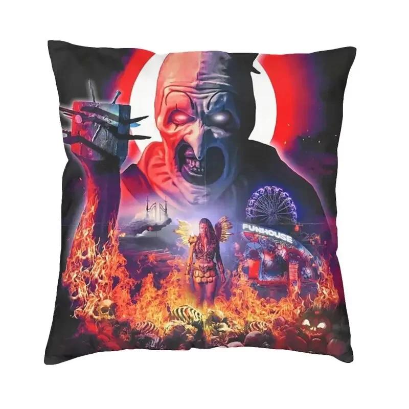Terrifiers Movie Horror Art Slasher Halloween Cushion Cover Sofa Living Room Square Throw Pillow Case 40x40 Pillowcases