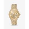 Oversized Camille Pavé Gold-Tone Watch MK6958