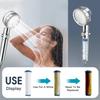 360 Degrees Rotation Handheld Turbo Fan Shower Head High Pressure Water Saving Spray Adjustable Filters Bathroom Accessories