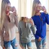 Elegant Women V Neck Casual Sweatshirt With Long Sleeves And Timeless Style