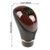 Universeller Auto Schaltknauf Holz PU Leder Auto LKW 5 Gang Hebel Manueller Schalthebel Knauf Schaltung Autozubehör Innenraum