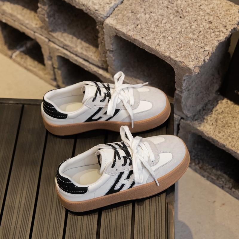 

New summer red women s shoes versatile thick baseplate shoes casual sports white shoes 35