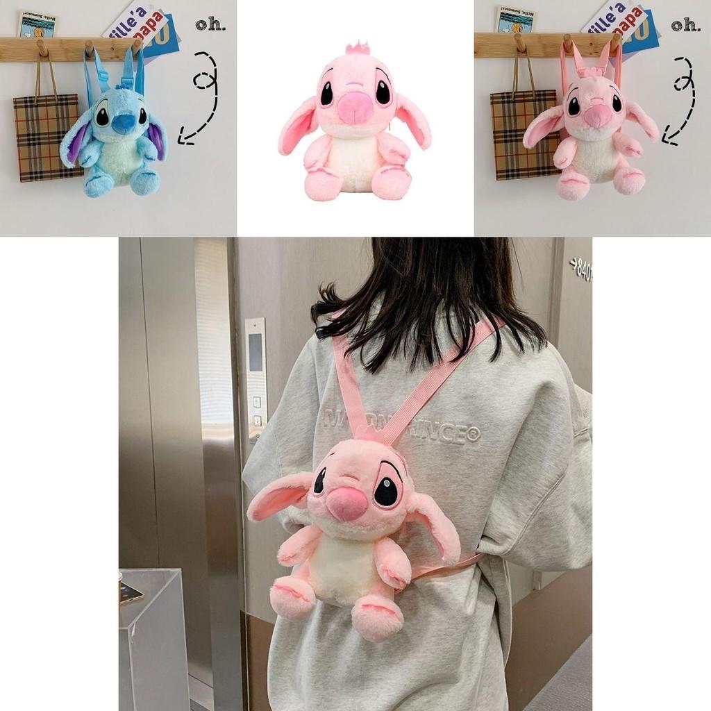 Sac à dos en peluche mignon Stitch et Ange Sac d'école Maternelle Crèche Garçons Filles