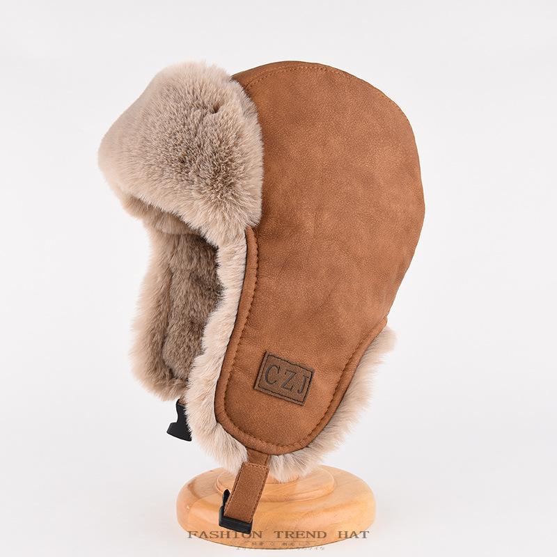 Thunderbolt Hat Men and Women Winter Padded Thickened Ear Protection Cap Cycling Outdoor Ski Ins Warm Cold Cotton Cap