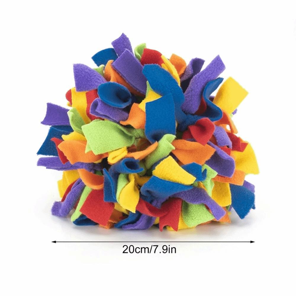 Round Shape Food Hiding Toy Rainbow Color Pet Chew Ball Washable Dog Enrichment Toy Brain Training