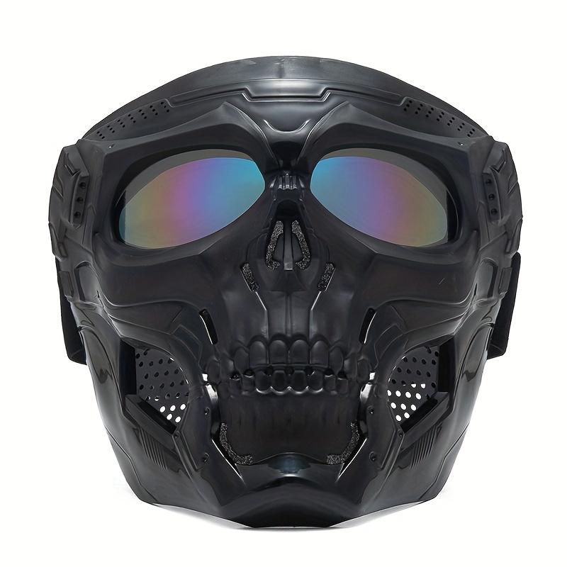 Motorrad Totenkopfmaske Windbrille Outdoor-Sport Reitbrille Halloween-Requisiten winddichte taktische Maske