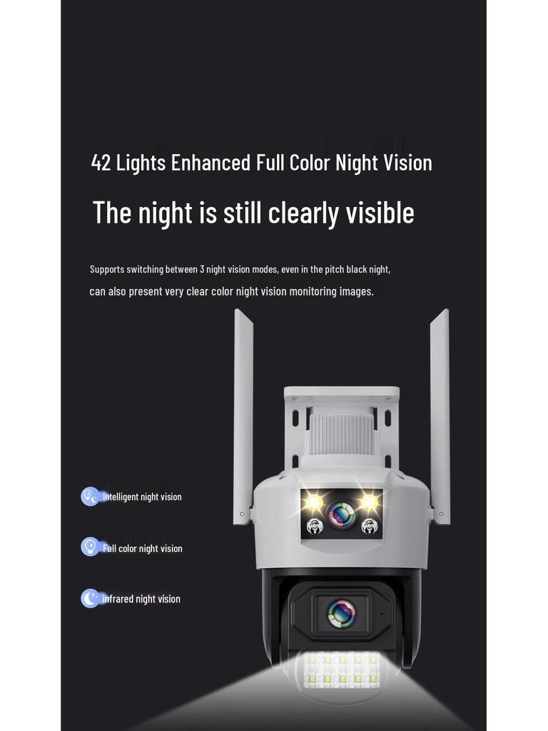 Smart Wireless Outdoor Surveillance Camera with HD Night Vision and Dual-Picture Capability